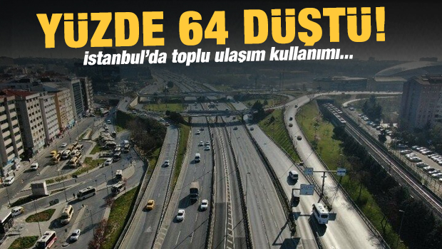 İstanbul’da toplu ulaşım kullanımı yüzde 64 oranında düştü